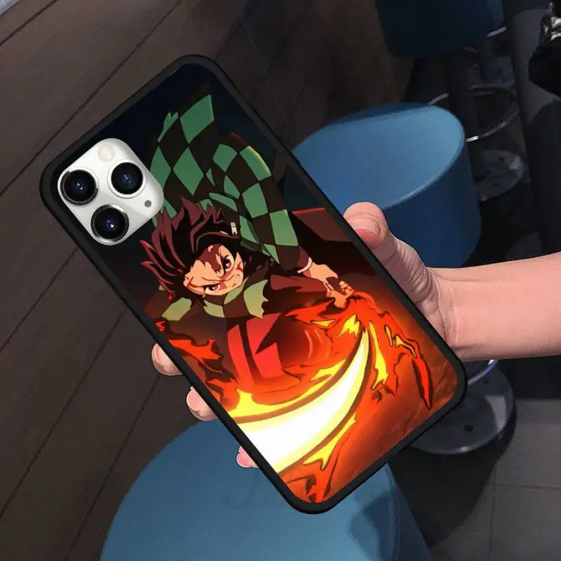 

Demon Slayer Anime Comics Phone Case For iphone 7 8 12 11 XR XS pro Max Mini plus Soft silicone cover shell funda