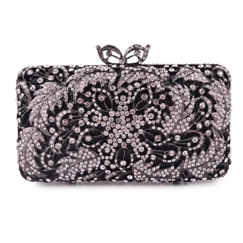 

Новинка серебристый металлический с кристаллами вечерние сумки для свадьбы или выпускного бала клатч Сумки Синий горный хрусталь стразы ...