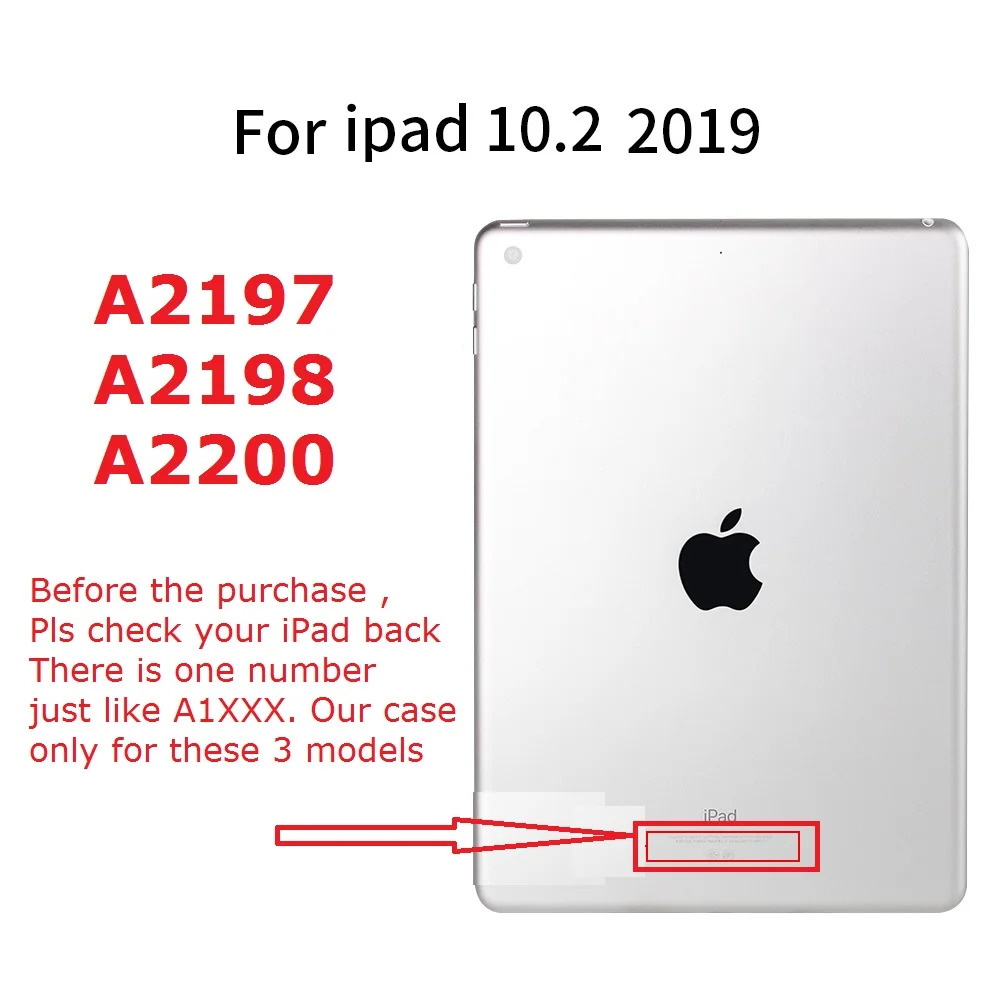 Новый складной чехол-подставка для iPad 10 2 2019 чехол мягкий силиконовый 7th A2197 A2198