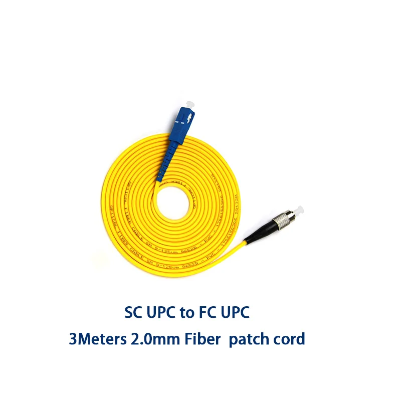 

SC/UPC--FC/UPC 3 Meters SM Single-Mode Simplex Optical Fiber Patch Cord FTTH Fiber Jumper Cable 2.0mm Free Shipping