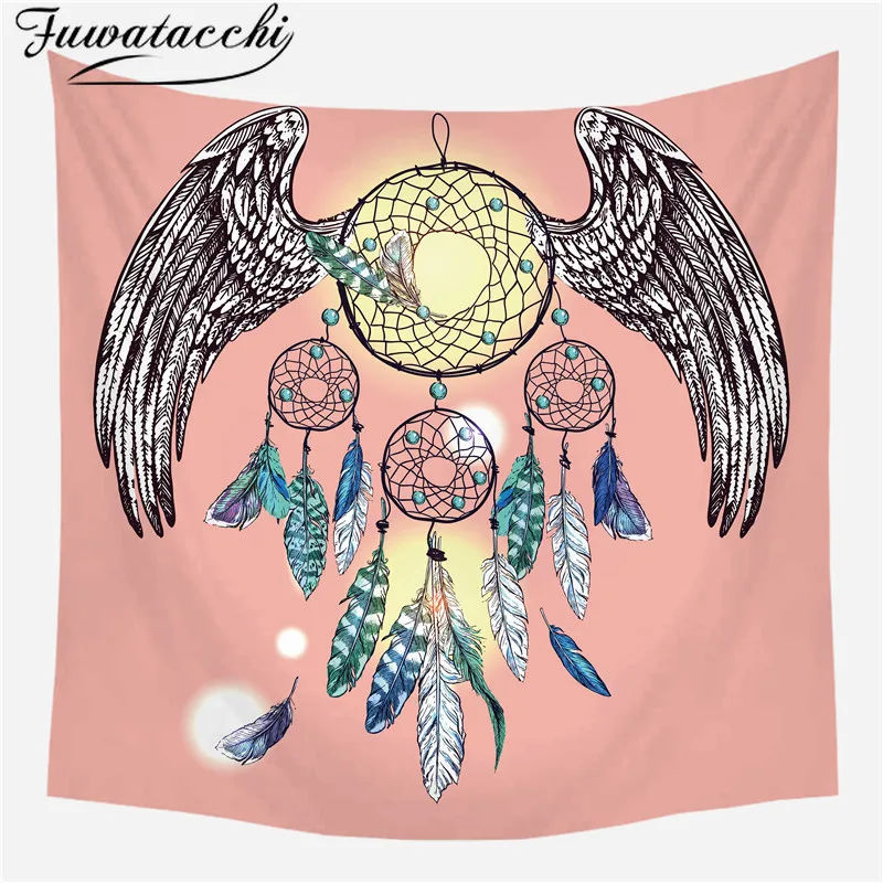Fuwatacchi большой гобелен с рисунком ловцов снов настенные узоры одеяло в стиле