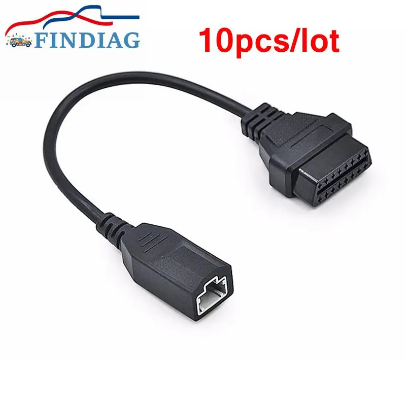 

10pcs/lot Vehicle Socket Adapter For Honda 3Pin to 16Pin Female OBD2 Tool Car Diagnosis For Honda 5Pin to OBDII 16Pin Interface