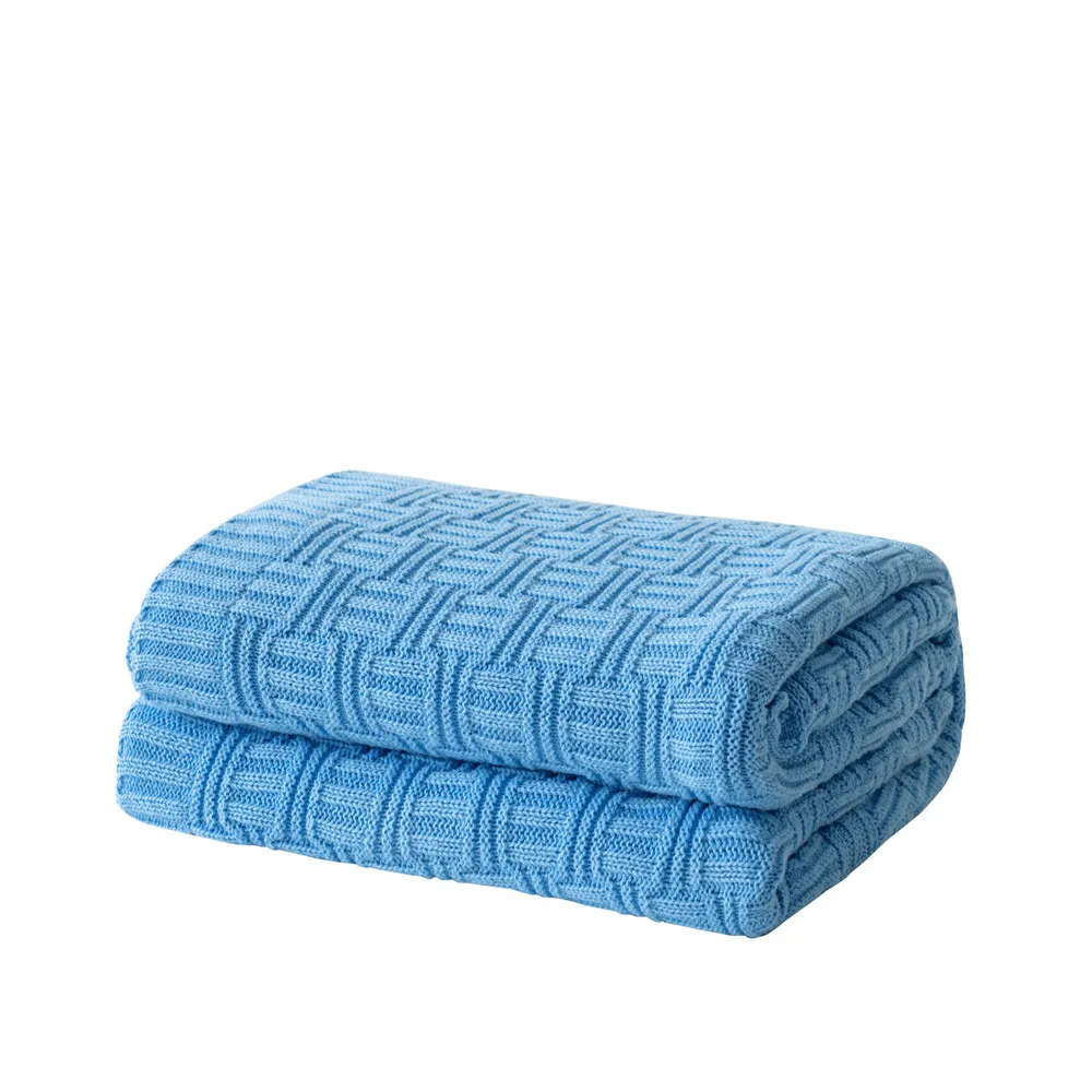 Knitted Blankets Beds Cover Soft Throw Blanket Bedspread Bedding Air Conditioning Comfy Sleeping Bedspreads | Дом и сад