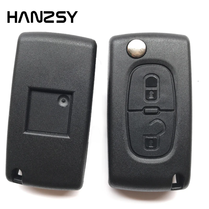 2 кнопки флип складной ключ чехол для PEUGEOT 307 407 207 308 807 Замена Корпус
