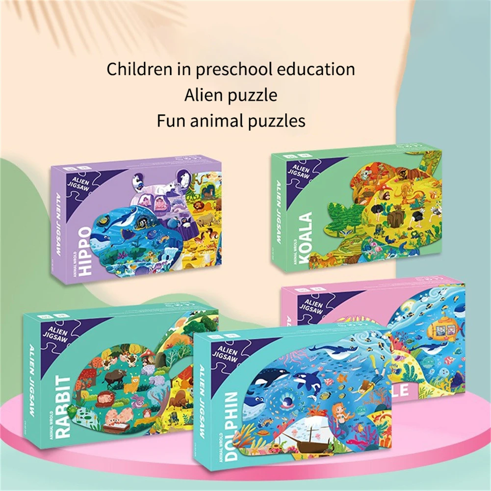 

Креативный мультяшный животный инопланетянин пазл бумажный самолет крокодил кролик пазл для раннего развития детей обучающие игрушки для ...