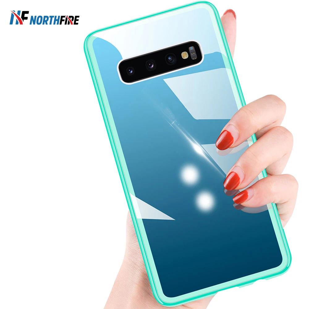Прочный Магнитный стеклянный чехол NORTHFIRE для Samsung S10E S7/S8/S9/S10 Plus задняя крышка