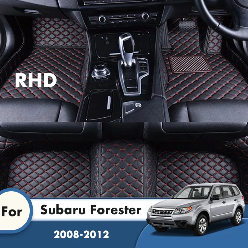 RHD ковры для Subaru Forester 2012 2011 2010 2009 2008 искусственная кожа автомобилей коврики стопы