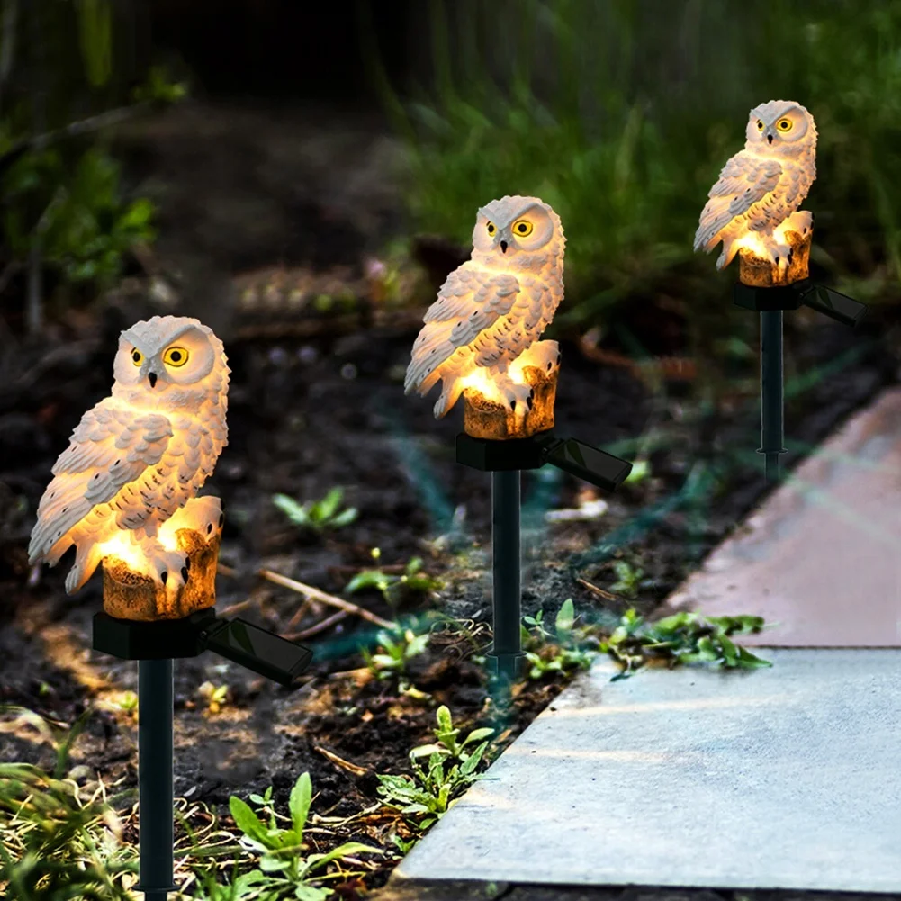 

Outdoor Yard Garden Lamps Solar Garden Lights Lawn Solar Panel Fake Waterproof Solar Garden Lights Owl Ornament