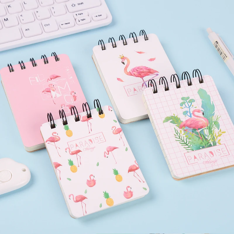 1 Pc Kawaii Mini Notebook Loose-leaf Flip-up Portable Coil Korean Pocket Notepad Book School Stationery | Канцтовары для офиса и