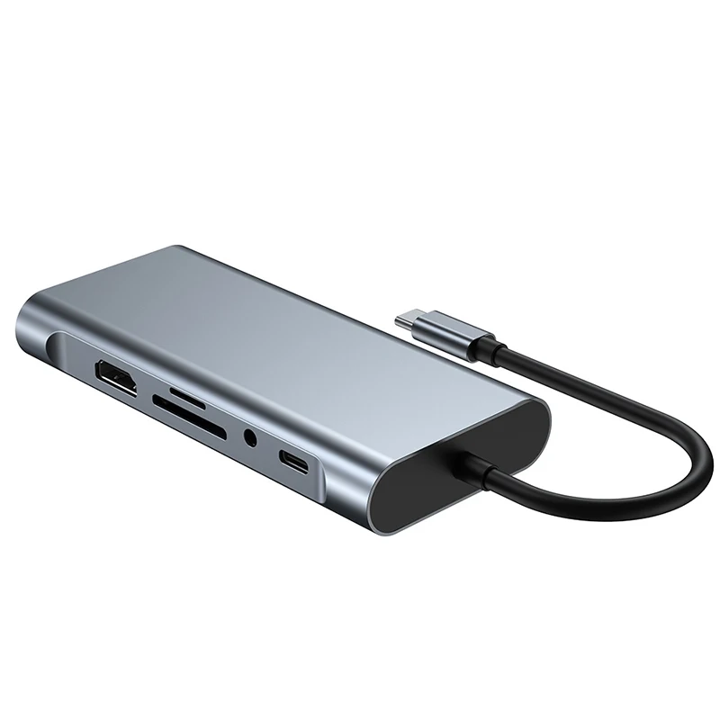 USB-концентратор Тип C к HDMI-совместимая док-станция RJ45 5 6 8 11 портов с PD TF SD AUX usb-хаб 3 0
