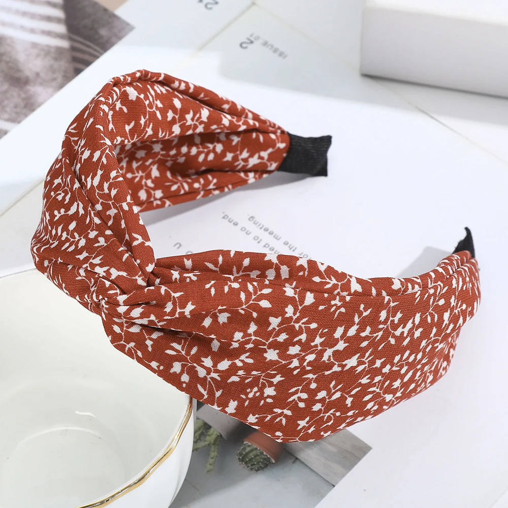 Женская атласная повязка на голову Haimeikang обруч для волос с этническим принтом в