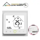 HESSWAY RS485 и MODBUS двойной датчик NTC, сенсорный экран, цифровой термостат 16 А для нагревательного кабеля, нагревательной пленки, нагревательной трубки
