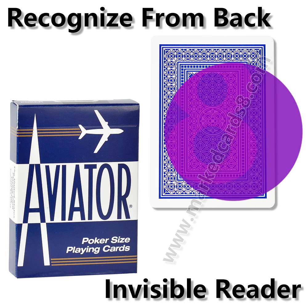 

AVIATOR Marked Playing Cards for Infrared Contact Lenses Magic Tricks Mark Card Deck Anti Poker Cheating Device