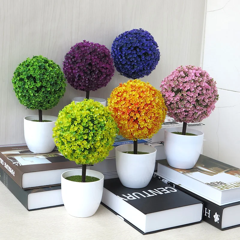 Имитация сосны цветущей вишни в горшке искусственная фотография | Дом и сад