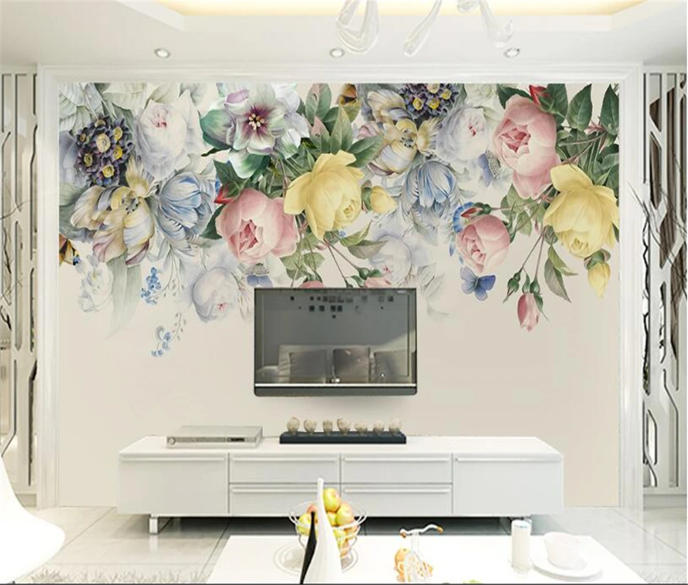 Большой пользовательский ретро фон для гостиной спальни с изображением розы