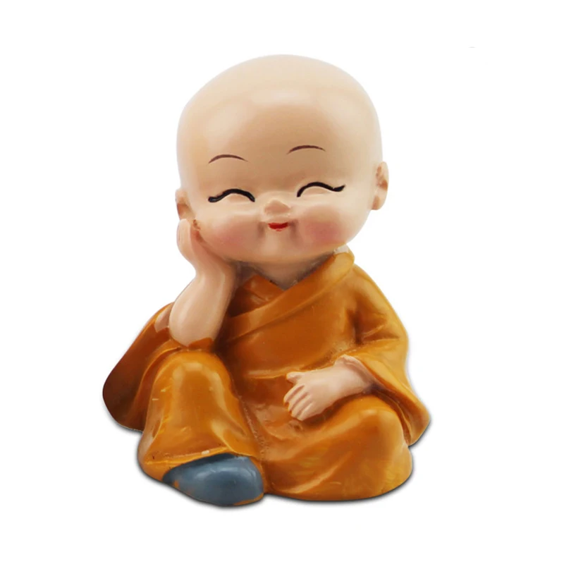 4 шт. автомобильный орнамент милый KongFu монах интерьерный дисплей украшение