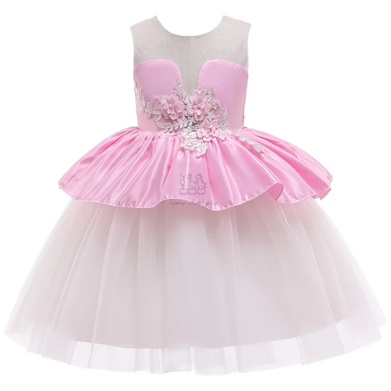 

Girls Dress Elegant Princess Dress Kids Dresses For Girls Costume Wedding Party Floral Ball Gown Children Clothing vestidos