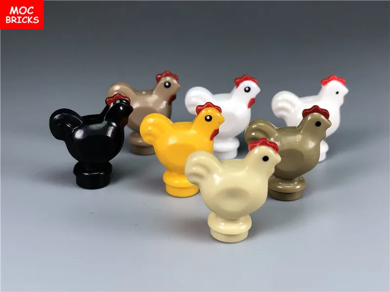 10 штук в партии поделки животных Land курица/петух/курица с печатью подходит 95342