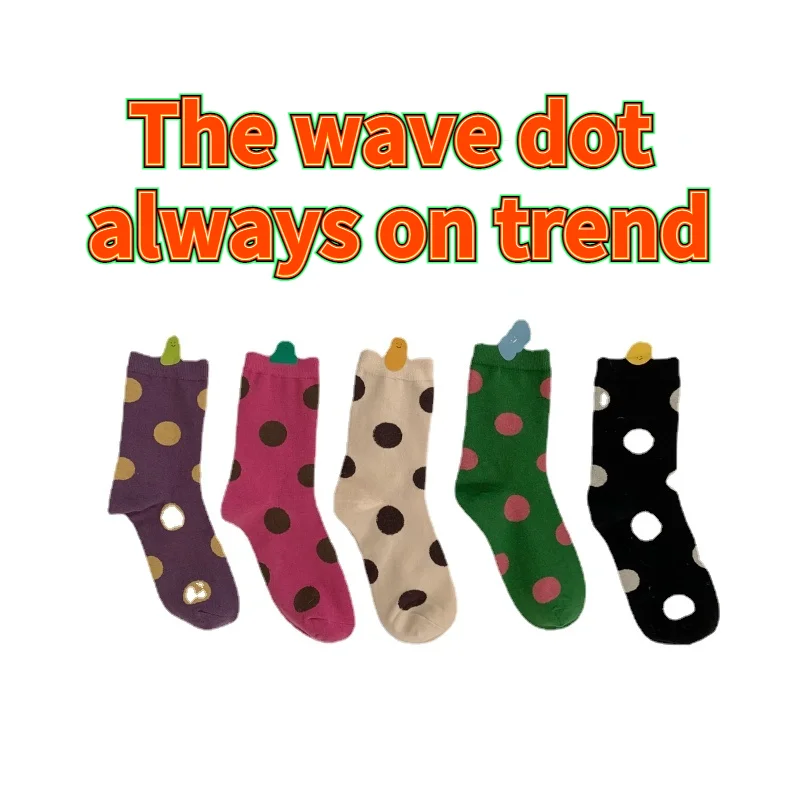 

Moorandi носки INSTAGRAM винтажные японские 2021 новые волнистые носки средней длины носки женские носки Длинные Носки