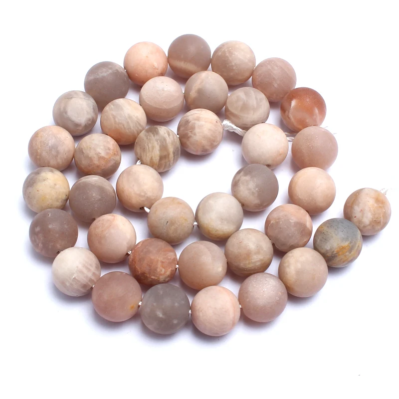 Круглые Бусины Из Натурального матового солнцезащитного камня для изготовления