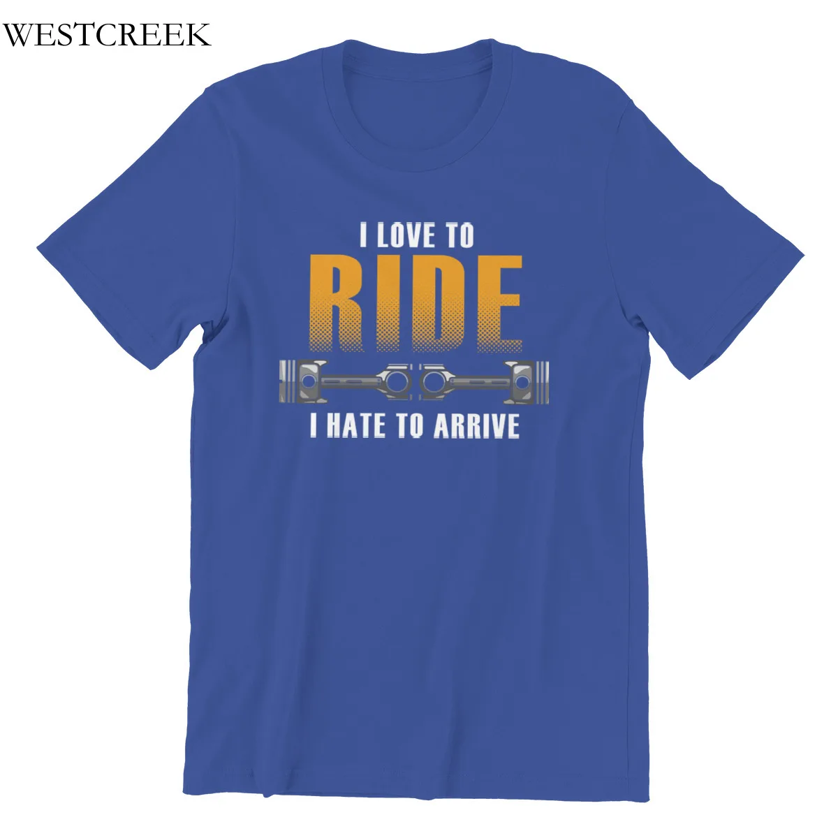 Оптовая продажа мужских футболок I love to ride hate прибытие аниме Большие размеры 4XL 5XL