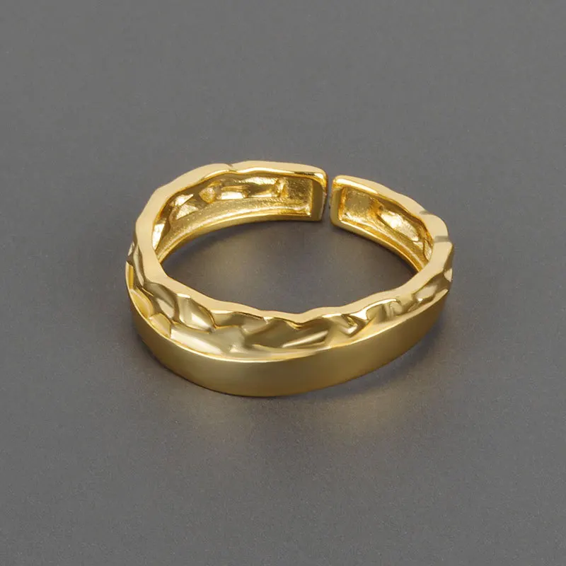 

Korean Style Design Simple Irregular Open Ring Index Finger Ring Vintage Ring for Women Jewelry Wholesale Gold Rings