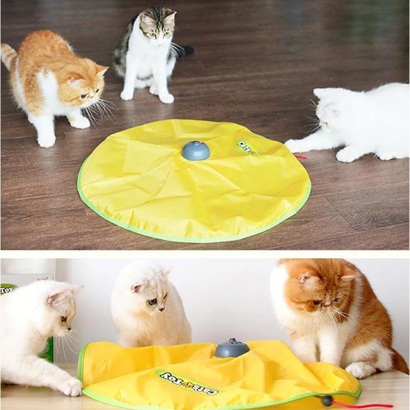 Электрическая игрушка для кошек игровая пластина подложка ткань движущаяся мышь