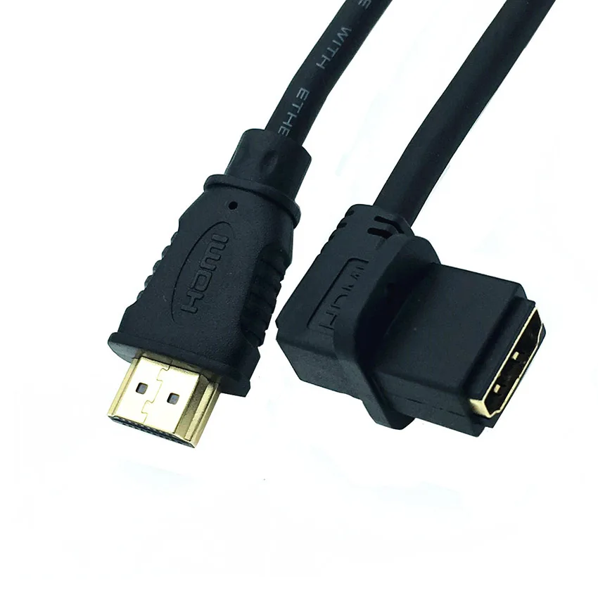 1 5 м Hdmi папа-мама 90 градусов левая угловая Панель Крепление Удлинительный кабель