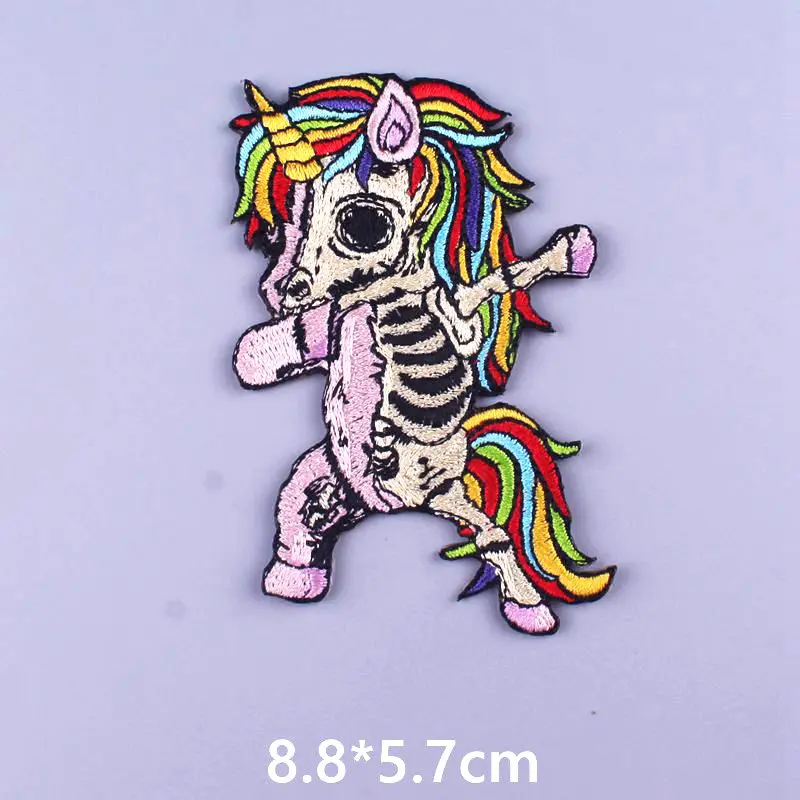 Нашивка в полоску с черепом патчи для одежды стиле панк вышитые нашивки сделай