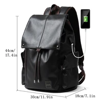 2020 men backpack lether vintage for teenager laptop pc portable bags designer boys travel backpack thin school luxury mochila