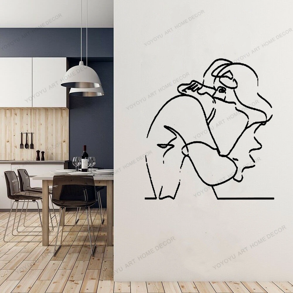 Красота линии рисования искусство стены стикер для домашнего декора гостиная модные наклейки на стену День Святого Валентина Съемные Фрески стены CX1586 Красота линии рисования искусство стены стикер для домашнего декора гостиная модные наклейки на стену День Святого Валентина Съемные Фрески стены CX1586
