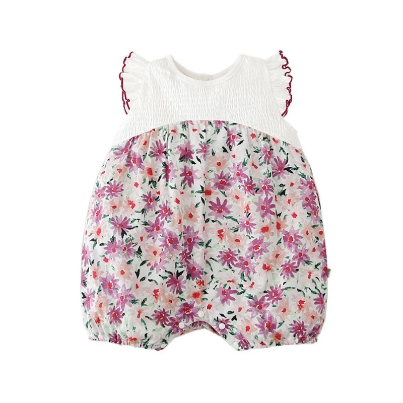 

Newborn Baby Girl Romper 2021 New Style Kids Overalls Girls Summer Sleeve 0-24 Months Infant Girl Clothes High Quality Outfits