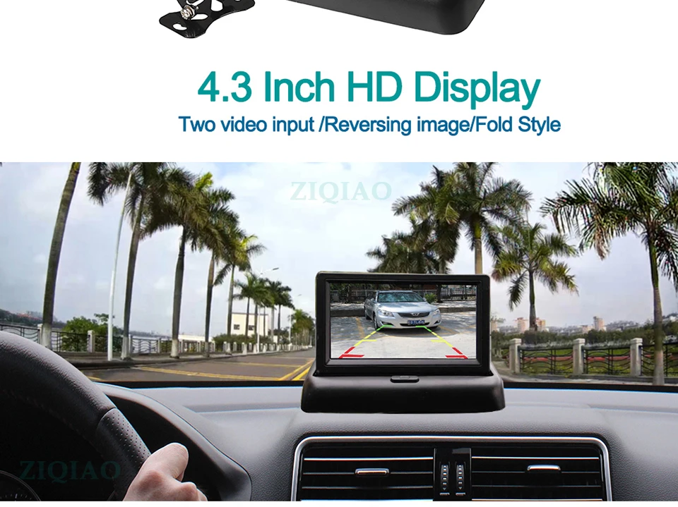 4,3 дюймовый складной автомобильный монитор TFT lcd дисплей камера s камера заднего вида парковочная система для автомобильных мониторов заднего вида