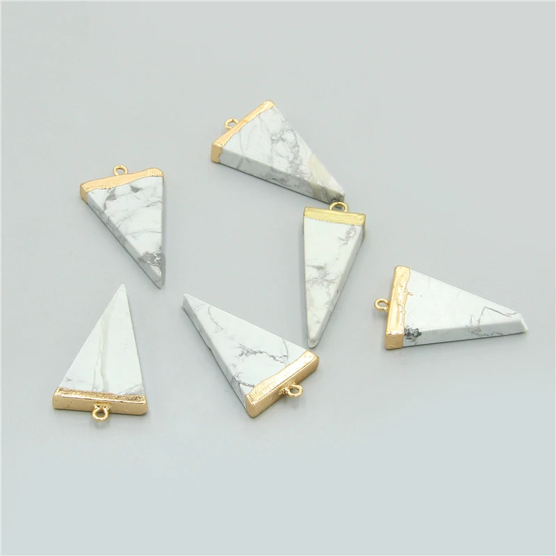 Бирюзовый кулон для пары Ювелирное Украшение из натурального белого камня агата