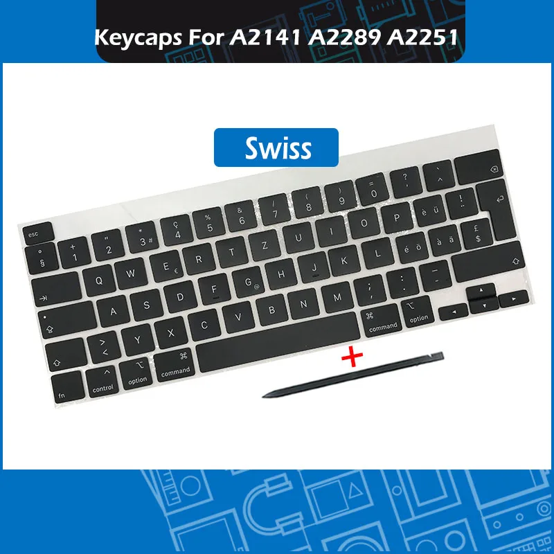 Набор клавиш для ноутбука A2141 комплект из 5 швейцарских колпачков Macbook Pro Retina 13 16