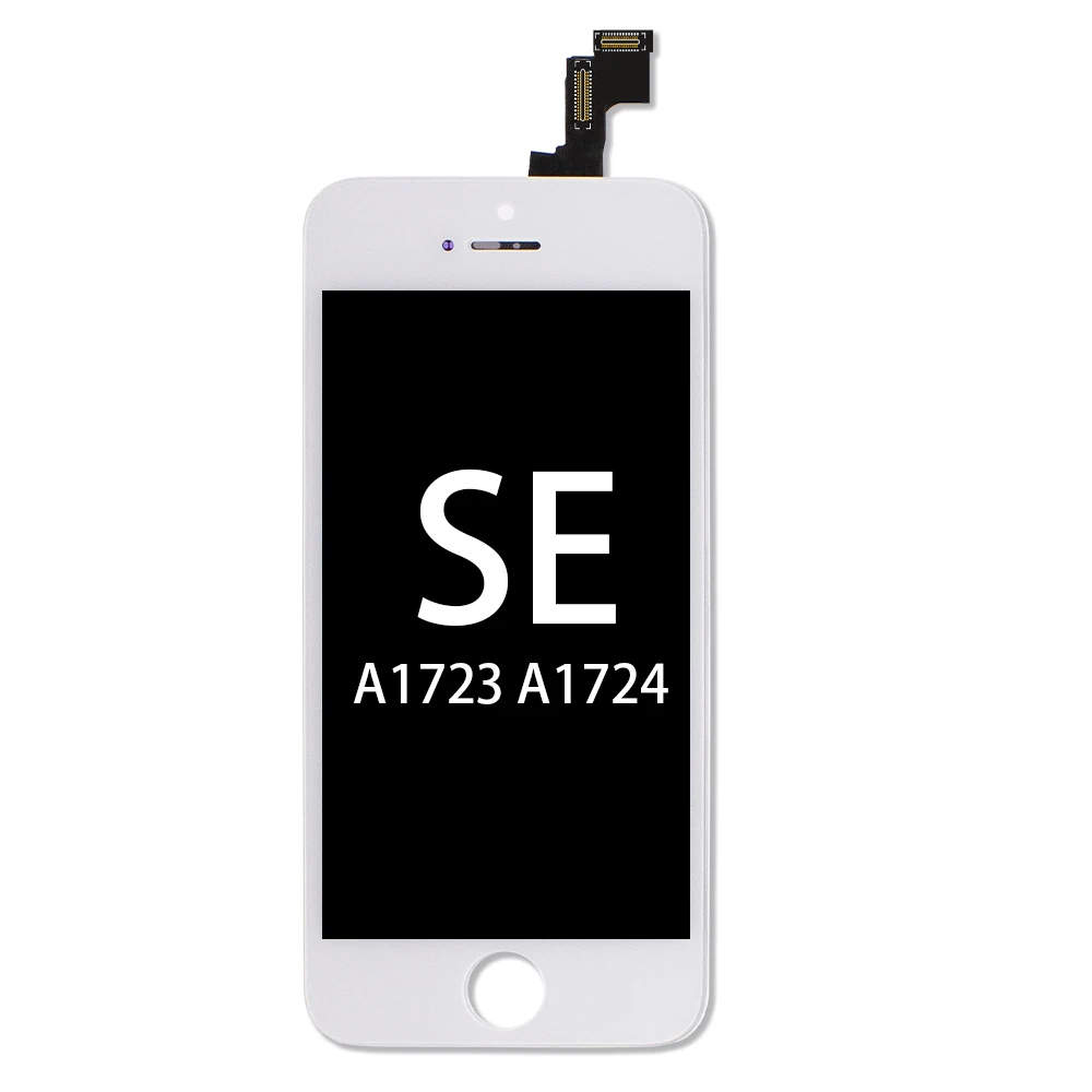 for SE White Черный/белый класс AAA+ ЖК-дисплей для iPhone 5 5S 6 6 S 7 3D сенсорный дигитайзер сборка экрана Ecran Замена+ закаленное стекло - Цвет: for SE White