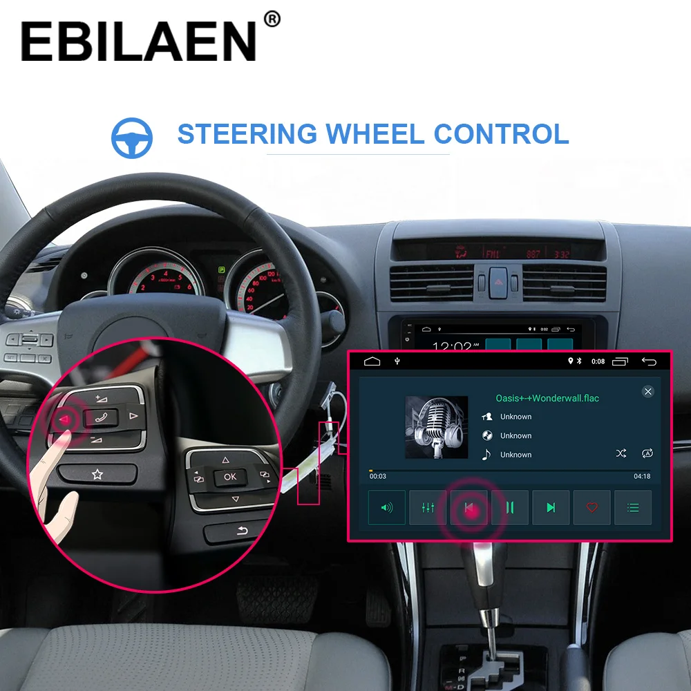 Автомобильный Радио мультимедийный плеер для Mazda 6 Gh 2008- 2Din Android 9,0 Авторадио gps навигация мазда 6 II Ультра магнитофон