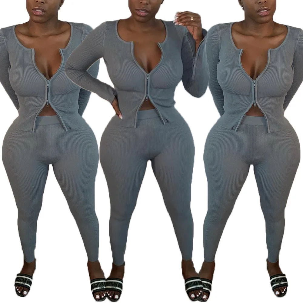 2021 Woman Suit Fashion Newest Casual Office Lady Zipper Long Sleeve