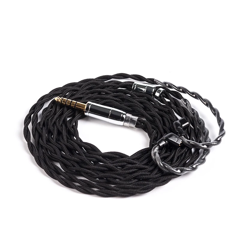 4.4 QDC KBEAR 4 ядра 7N один кристалл медный кабель 2,5/3,5/4,4 мм с MMCX/2pin/QDC TFZ для KZ ZS10 ZSN Pro ZSX BLON BL-03 V90 BA5 - Цвет: 4.4 QDC