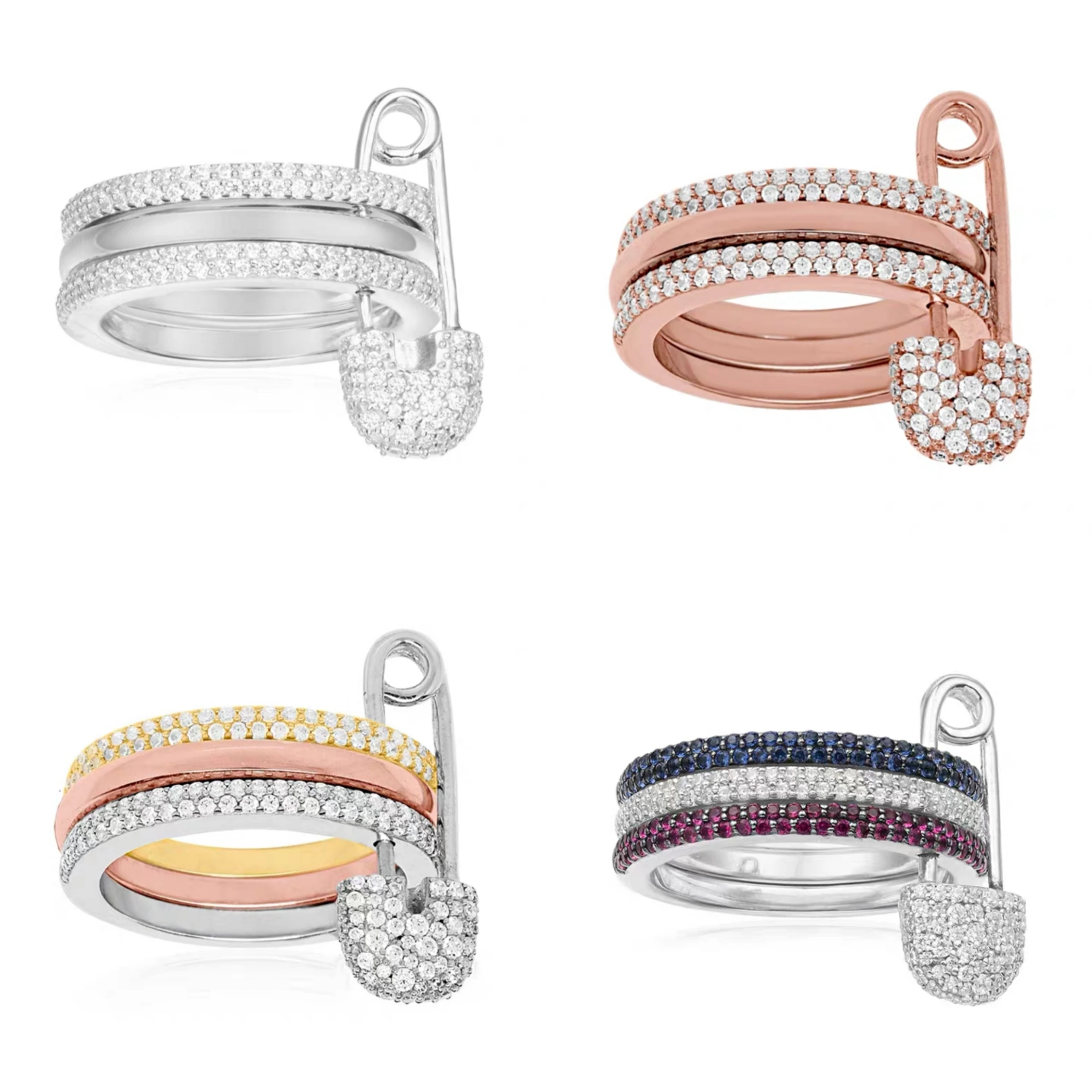 Классическое кольцо с клипсой из стерлингового серебра 925 пробы простое съемное