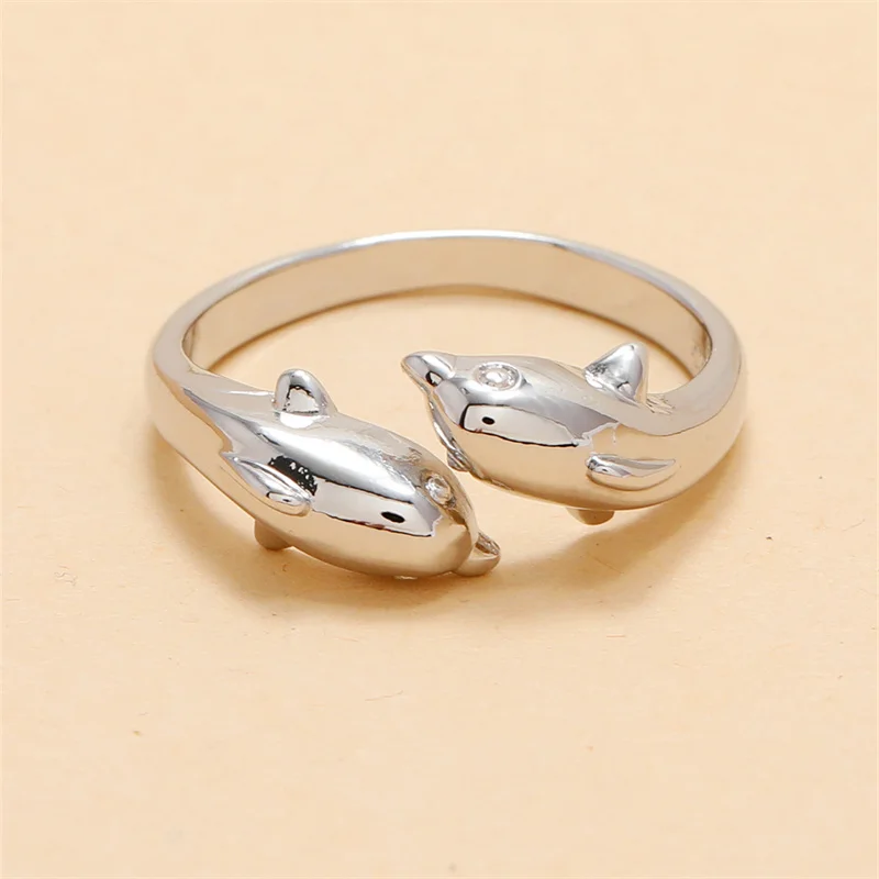 

Trendy Creative Fashion Dolphin Ring New Product Simple Female Ring Simple Ring