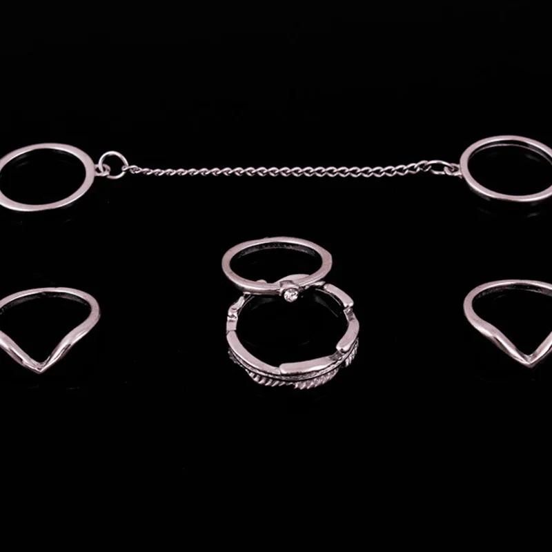 6 шт./партия Панк яркие Укладки миди кольца на фаланг пальца Очарование ювелирный