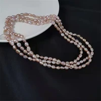 yknrbph exquisite womens baroque pearl long necklace whitepink purple weddingsparty gift fine jewelry chains