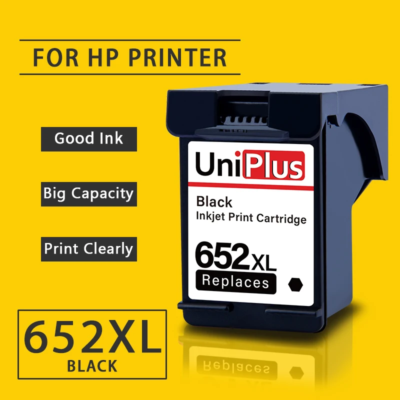 UniPlus 652XL чернильный картридж совместимый для HP 652 XL hp652 черные чернила Deskjet 3776 3778 3785