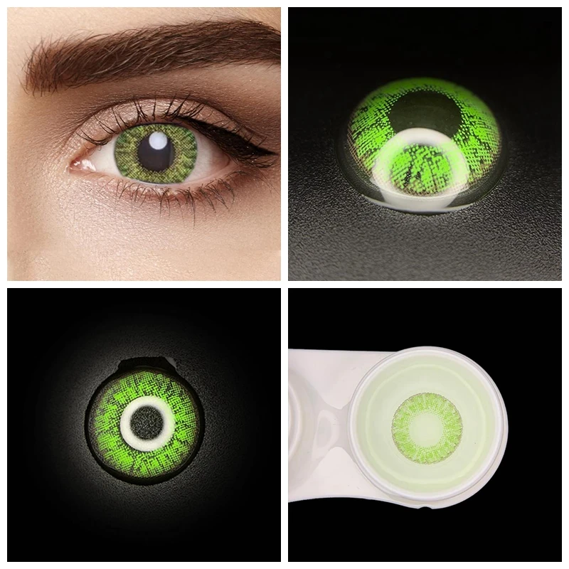 1 Pair Natural Crystal Colored Contact Lens for Eyes Cosmetic Lenses Eye Color LENS (2pcs) |