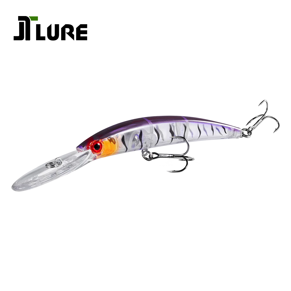 

110mm 16g Tight Wiggling Fishing Lures Minnow Deep Diver Walleye Crystal Hard Floating Artificial Jerkbait for Perch Bass JT9305