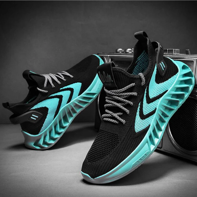 

Breathable Fashion Student Shoes Male Green Outdoor Sport Shoes Men Damping Training Running Casual Tennis Shoes Men Sneakers
