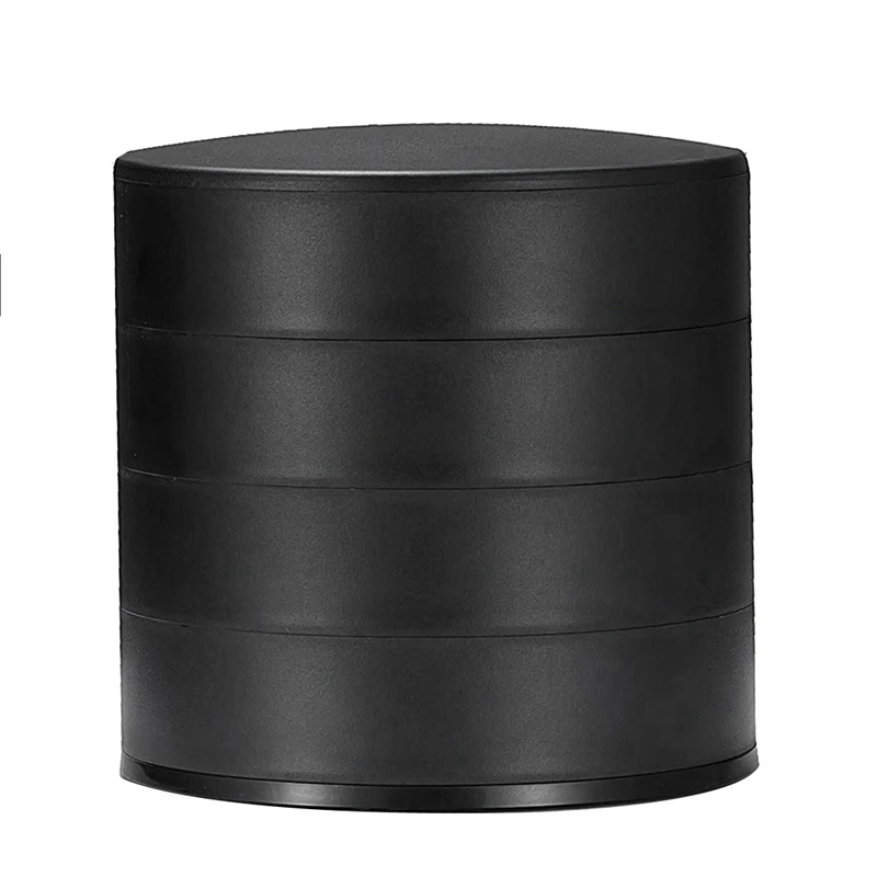 

Round Jewelry Box Small Storage Box 360 Degree Rotating Earrings Necklace 4 Layers Storage Box Family Travel