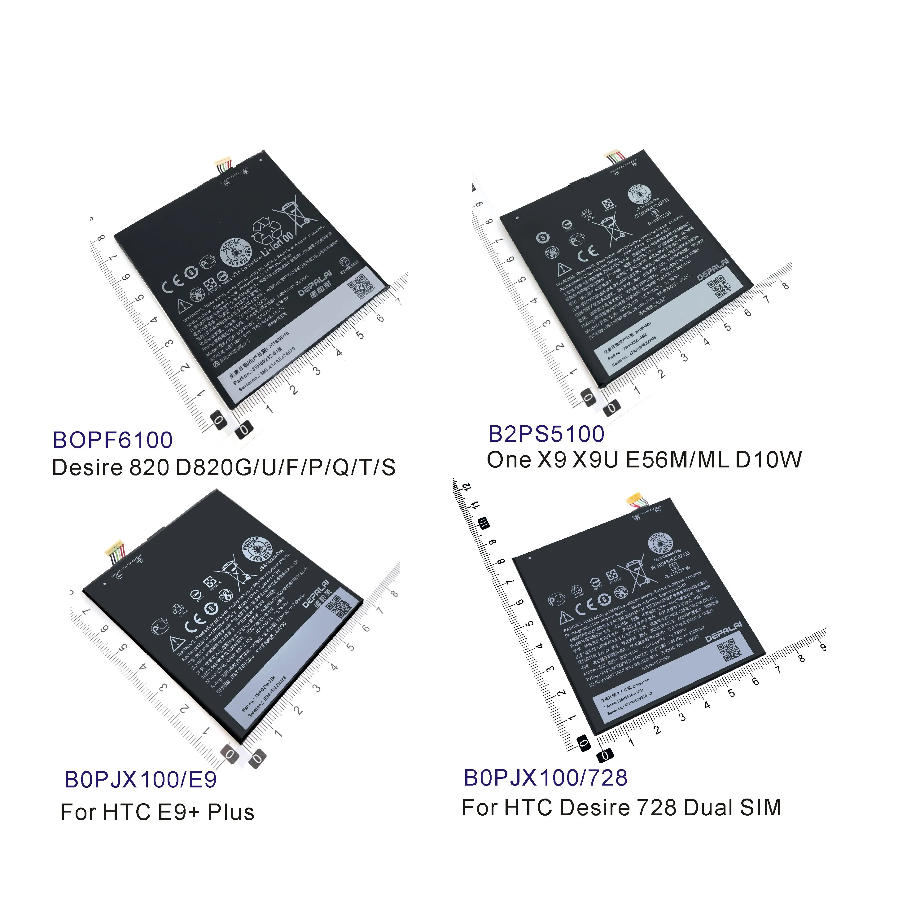 Аккумулятор B0PJX100/E9 B2PS5100 BOPF6100 для HTC E9 + Plus Desire 728 две SIM-карты X9 X9U E56M/ML D10W 820 D820G/U/F/P/Q/T/S