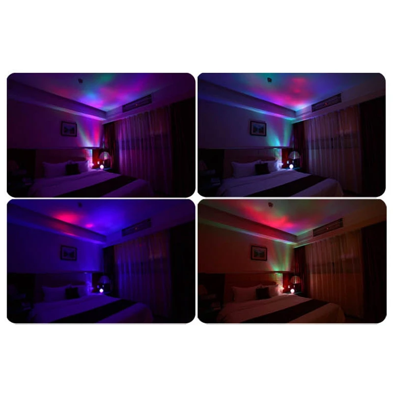 Night Light Ocean Wave Aurora Sky Speaker Projector Baby Kids Sleep Romantic Led Starry Star Master Changeable Lamp US Plug | Электроника